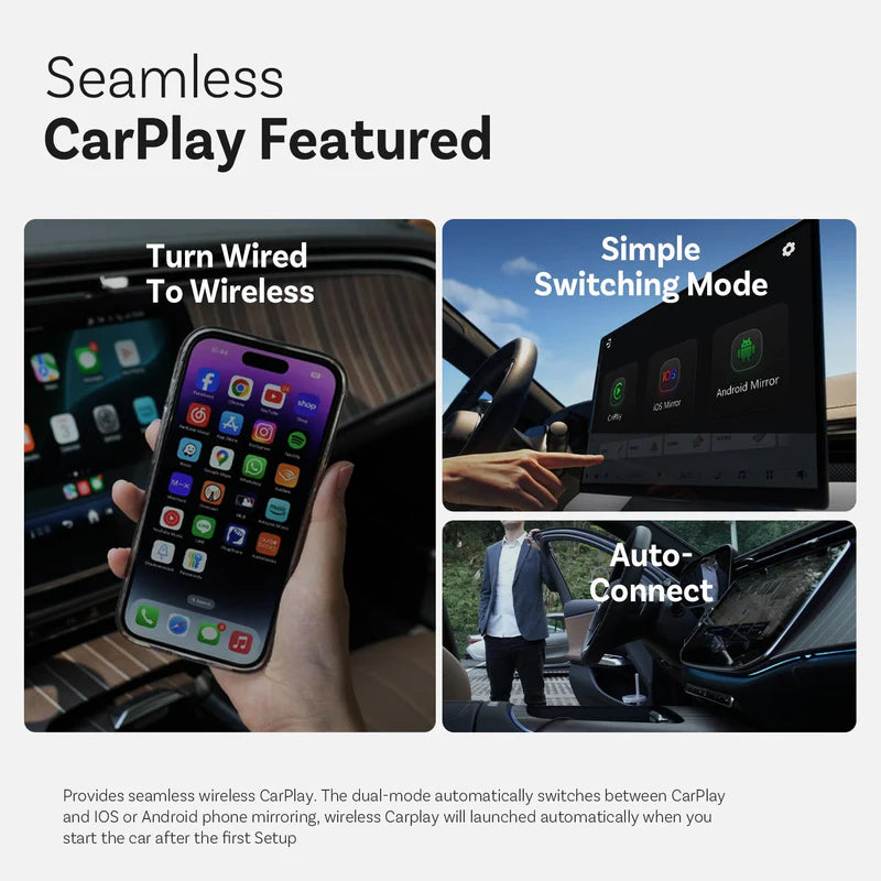 OTTOCAST Mirror Touch Wireless CarPlay Adapter 6