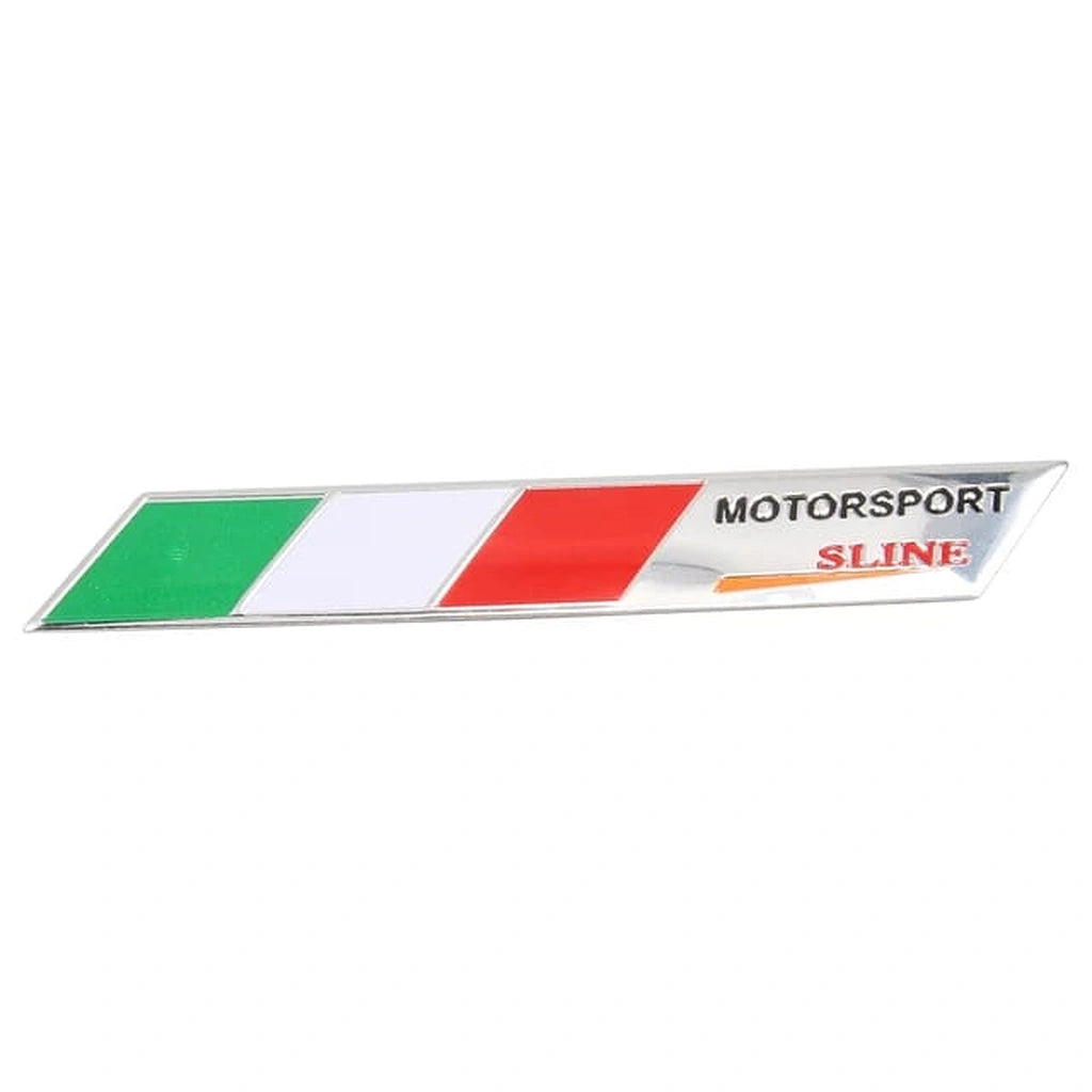 Motorsport Sline Flag Badge Sticker-ملصق شارة علم رياضة السيارات-Auto-Emporio-Kuwait.0