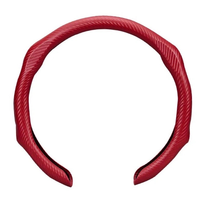 D/O Shape Carbon Fiber Grip Steering Wheel Covers-أغطية عجلة القيادة بمقبض من ألياف الكربون على شكل D/O-Auto-Emporio-Kuwait.0