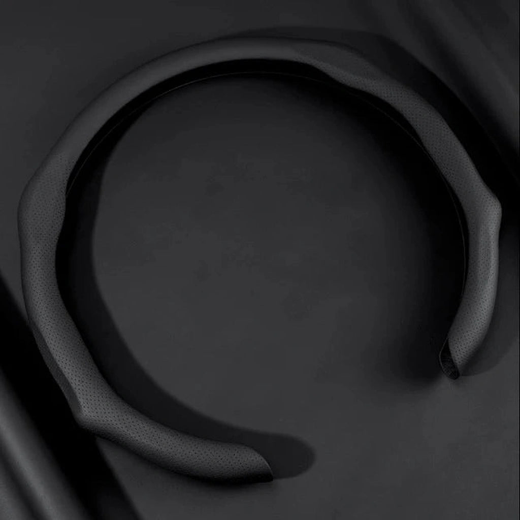 D/O Shape Pu Leather Grip Steering Wheel Covers-أغطية عجلة القيادة بمقبض جلد البولي يوريثان على شكل D/O-Auto-Emporio-Kuwait.0