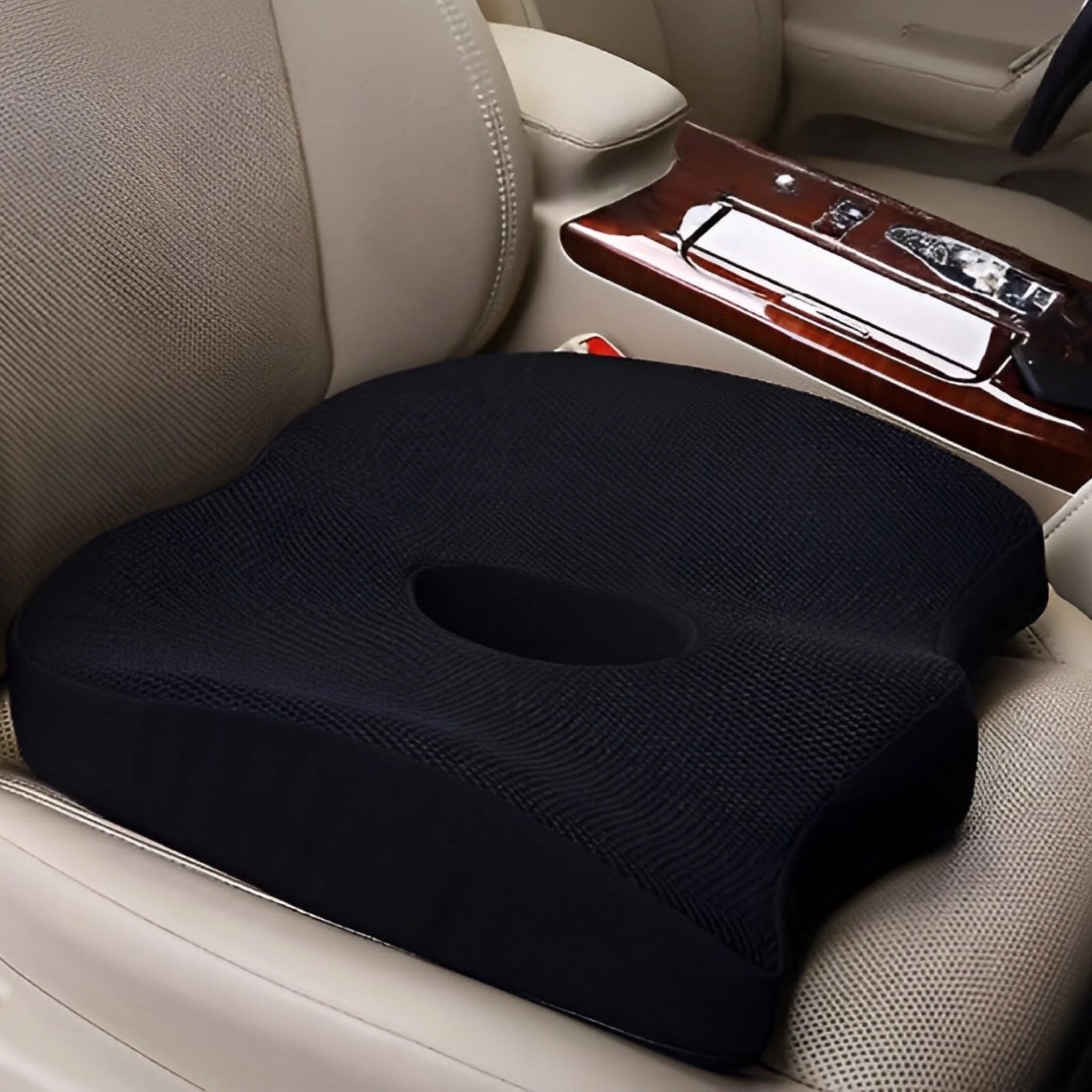 Orthopedic Memory Foam Seat Cushion for Pain Relief Support-وسادة مقعد من إسفنج الذاكرة لتقويم العظام لدعم تخفيف الألم-Auto-Emporio-Kuwait.0