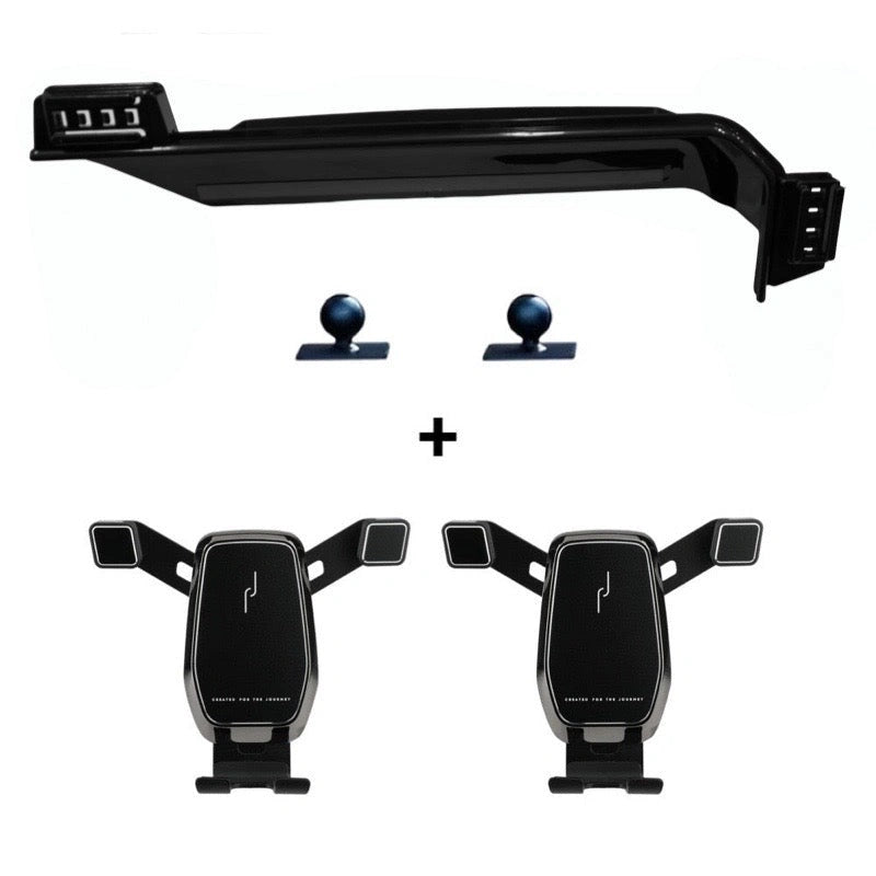 PRADO DUAL Screen Mount with Mobile Holder-برادو حامل شاشة مزدوج مع حامل للهاتف المحمول-Auto-Emporio-Kuwait.0