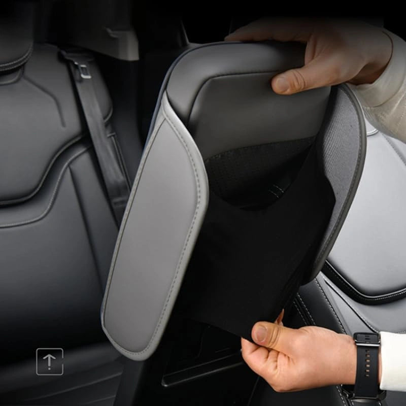 PU Leather Armrest Cushion with 2 Storage Pockets-وسادة مسند ذراع من جلد البولي يوريثان مع جيبين للتخزين-Auto-Emporio-Kuwait.0