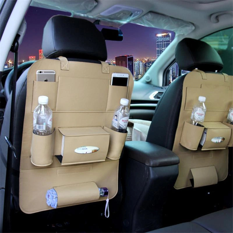 PU Leather Back Seat Organiser-منظم المقعد الخلفي من جلد البولي يوريثان-Auto-Emporio-Kuwait.0