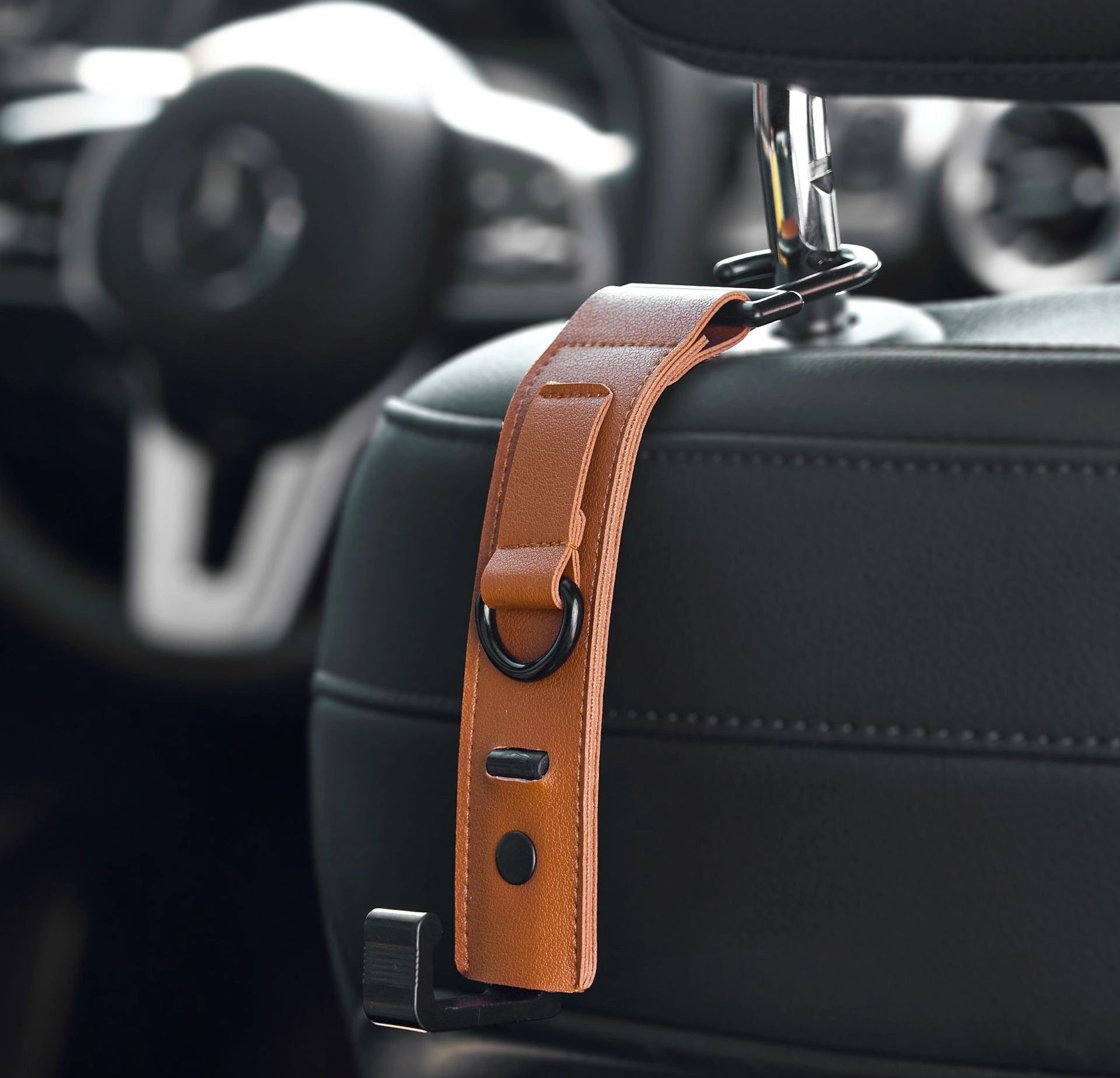 PU Leather Car Hanging Hook-خطاف تعليق للسيارة مصنوع من جلد البولي يوريثان-Auto-Emporio-Kuwait.0