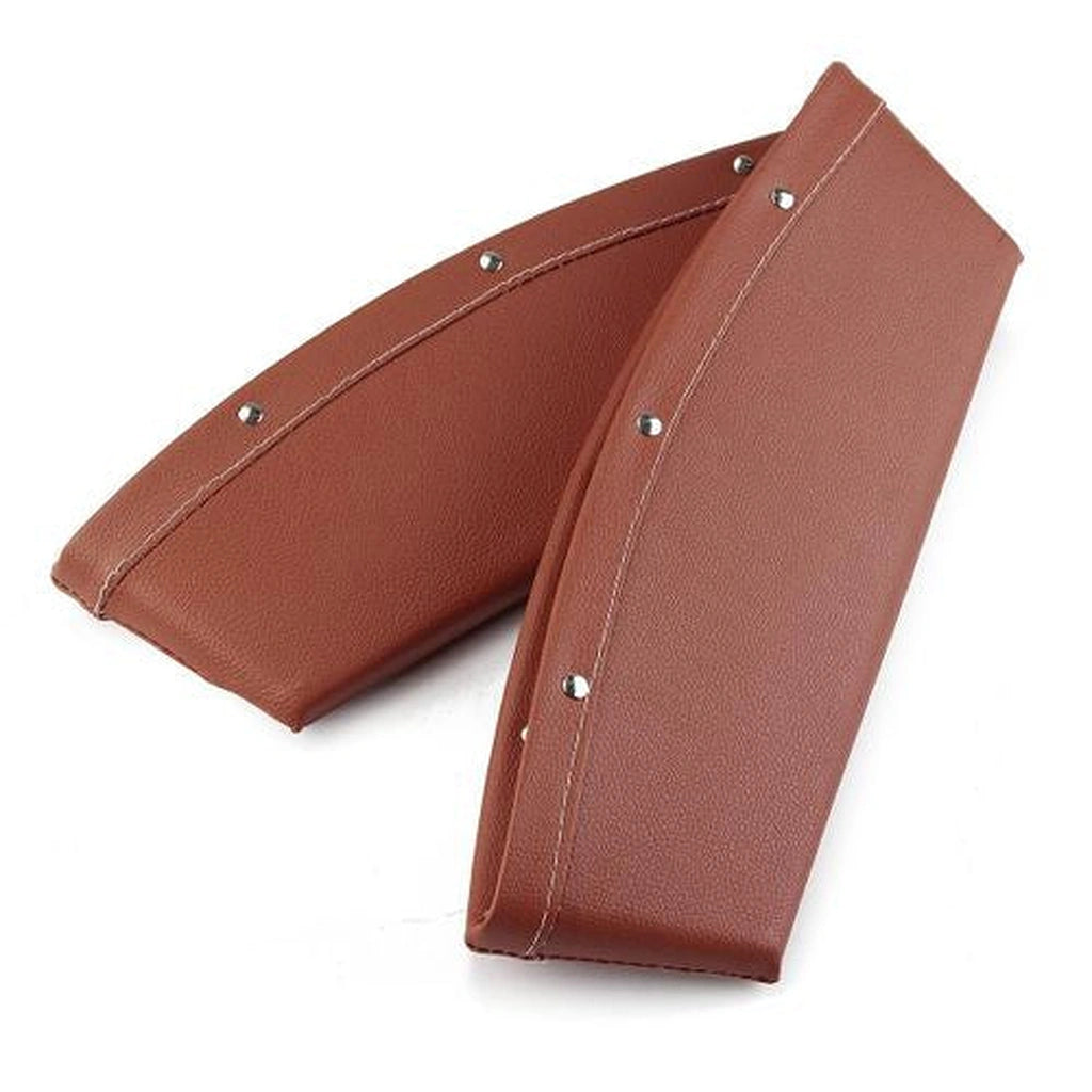 PU Leather Car Seat Gap Filler Organizer (2 pcs)-منظم حشو فجوات مقعد السيارة من جلد البولي يوريثان (قطعتان)-Auto-Emporio-Kuwait.0