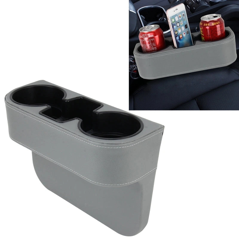 PU Leather Cup Holder Organiser-منظم حامل الأكواب من جلد البولي يوريثان-Auto-Emporio-Kuwait.0