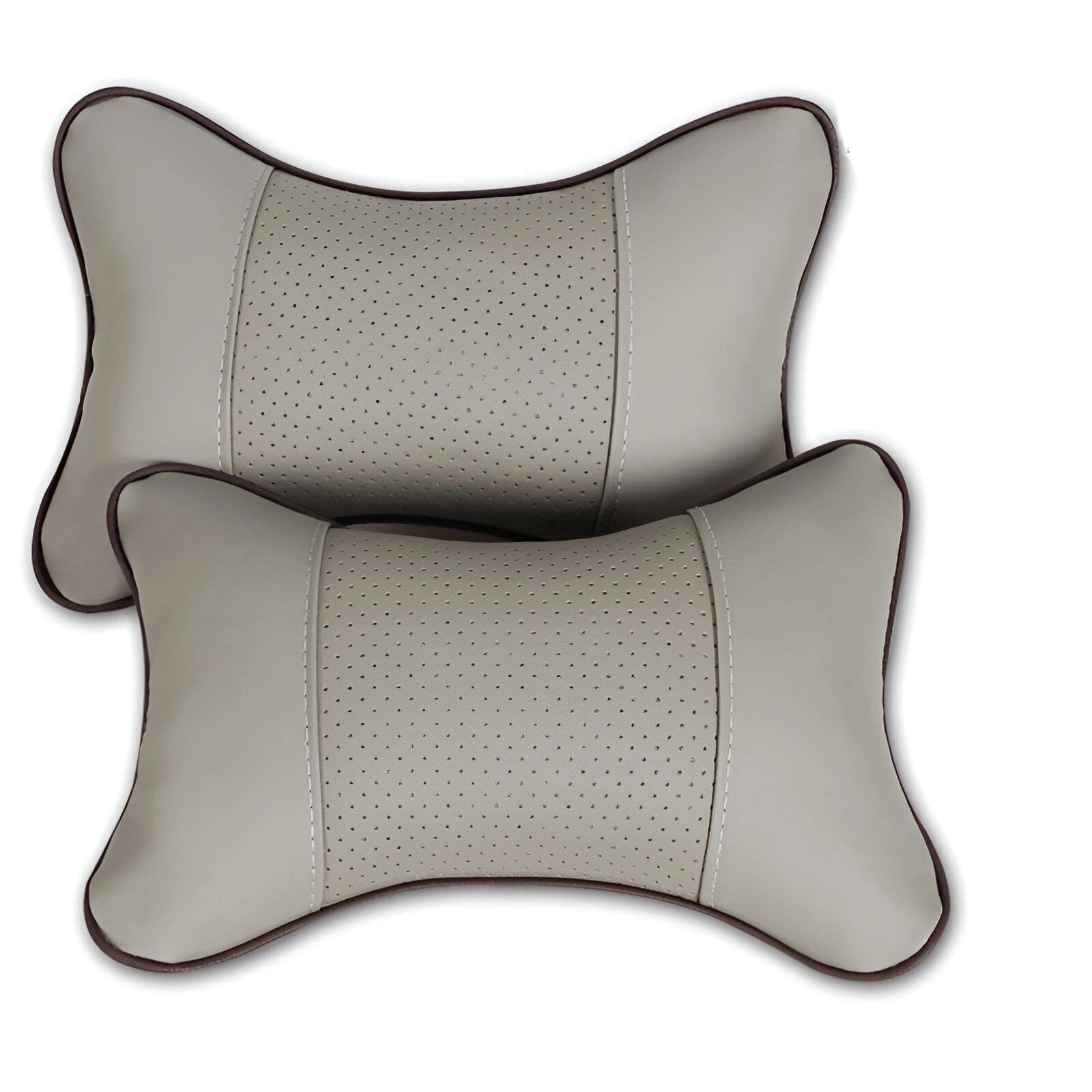 PU Leather Neck Pillow (2 pcs)-وسادة رقبة من جلد البولي يوريثان (قطعتان)-Auto-Emporio-Kuwait.0