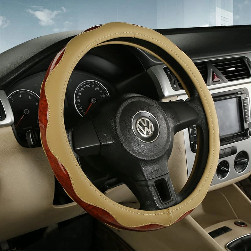 PU Leather Steering Wheel Covers L003 (Large)-أغطية عجلة القيادة من جلد البولي يوريثان L003 (كبير)-Auto-Emporio-Kuwait.0