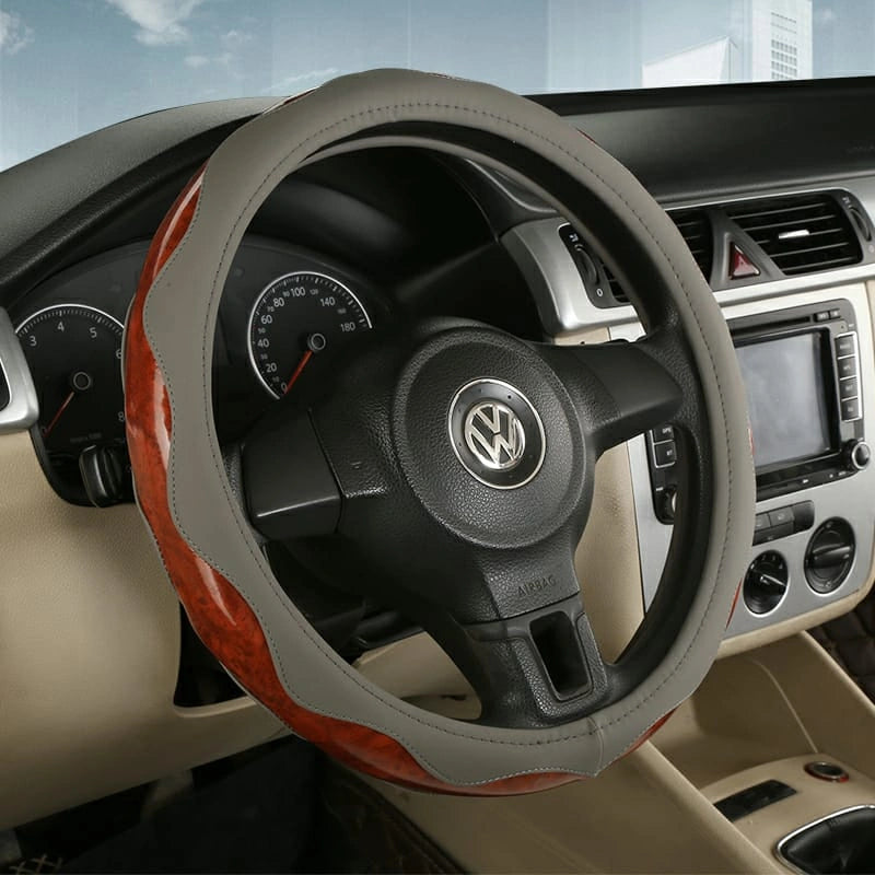 PU Leather Steering Wheel Covers L003 (Large)-أغطية عجلة القيادة من جلد البولي يوريثان L003 (كبير)-Auto-Emporio-Kuwait.0
