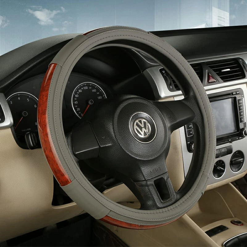 PU Leather Steering Wheel Covers L005 (Large)-أغطية عجلة القيادة من جلد البولي يوريثان L005 (كبير)-Auto-Emporio-Kuwait.0