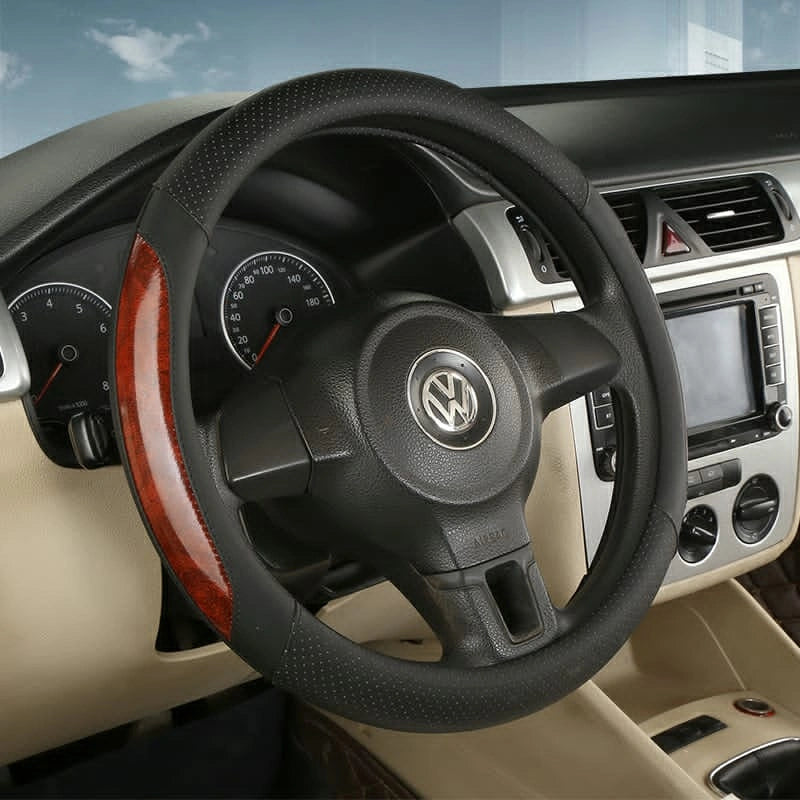 PU Leather Steering Wheel Covers L006 (Large)-أغطية عجلة القيادة من جلد البولي يوريثان L006 (كبير)-Auto-Emporio-Kuwait.0