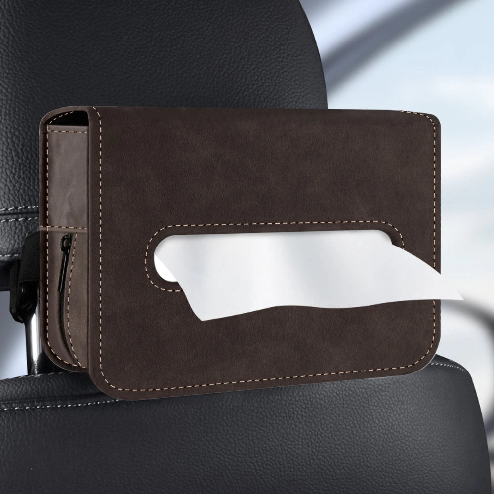 PU Suede Leather Tissue Holder Box-صندوق حامل مناديل من جلد الغزال PU-Auto-Emporio-Kuwait.0