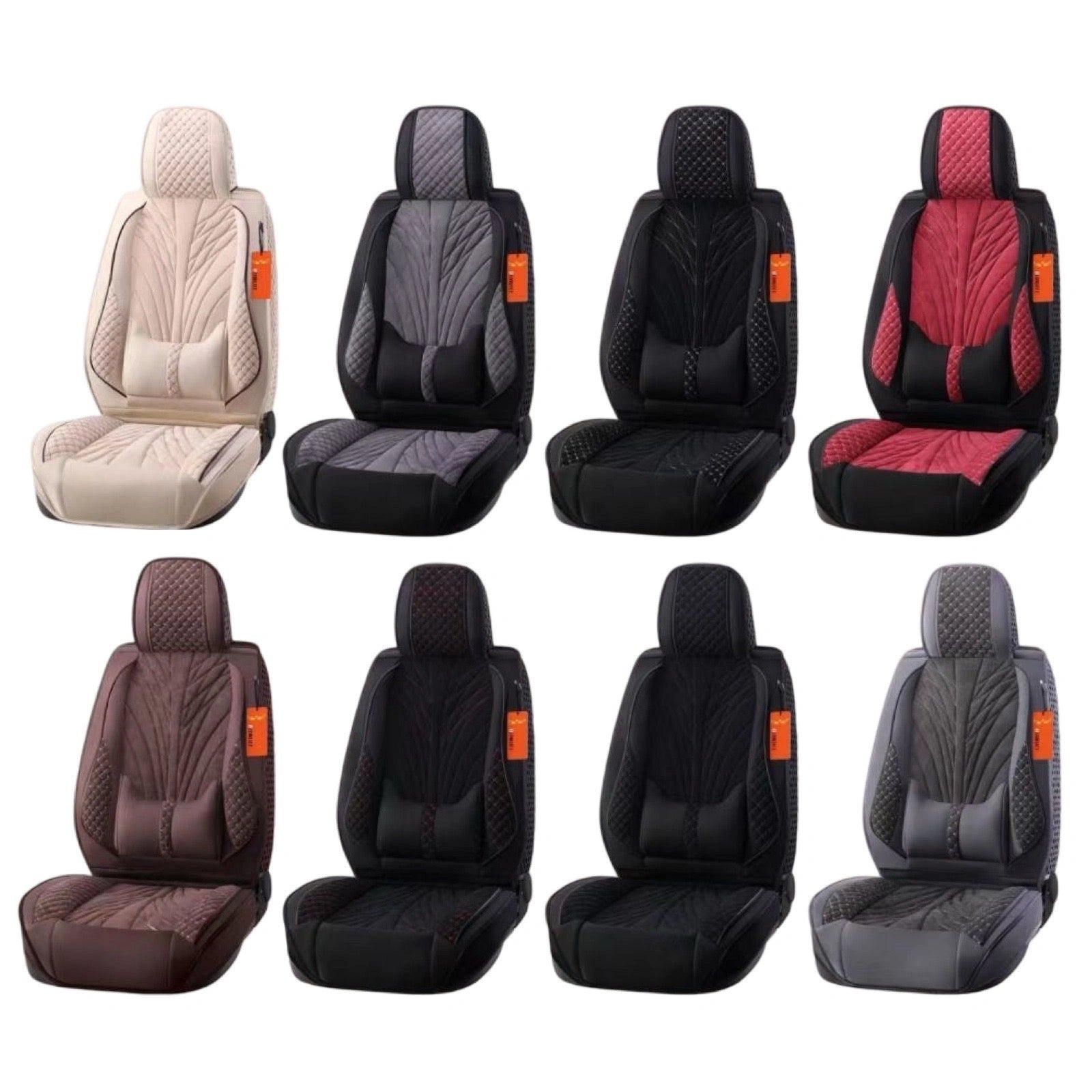 Premium Fabric Seat Cushions (2 pcs)-وسائد مقعد من القماش الفاخر (قطعتان)-Auto-Emporio-Kuwait.0