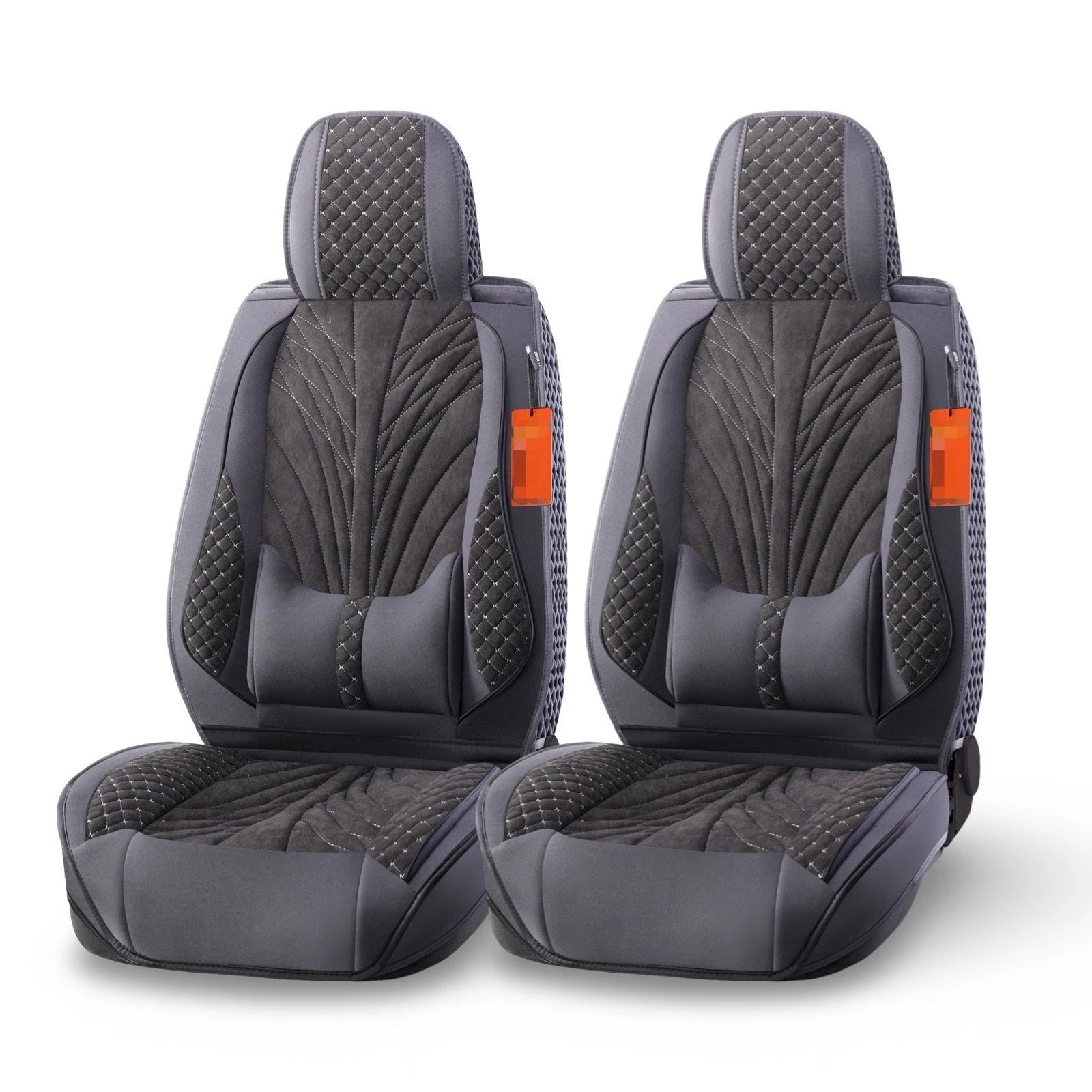 Premium Fabric Seat Cushions (2 pcs)-وسائد مقعد من القماش الفاخر (قطعتان)-Auto-Emporio-Kuwait.0