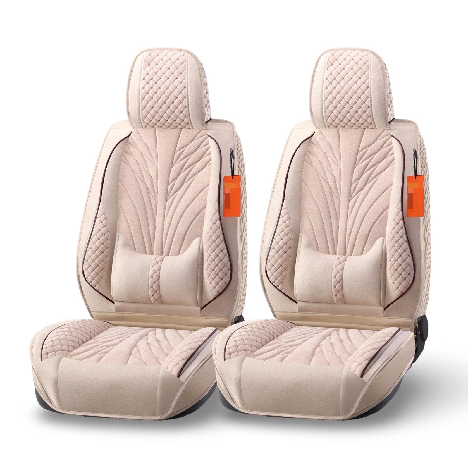 Premium Fabric Seat Cushions (2 pcs)-وسائد مقعد من القماش الفاخر (قطعتان)-Auto-Emporio-Kuwait.0