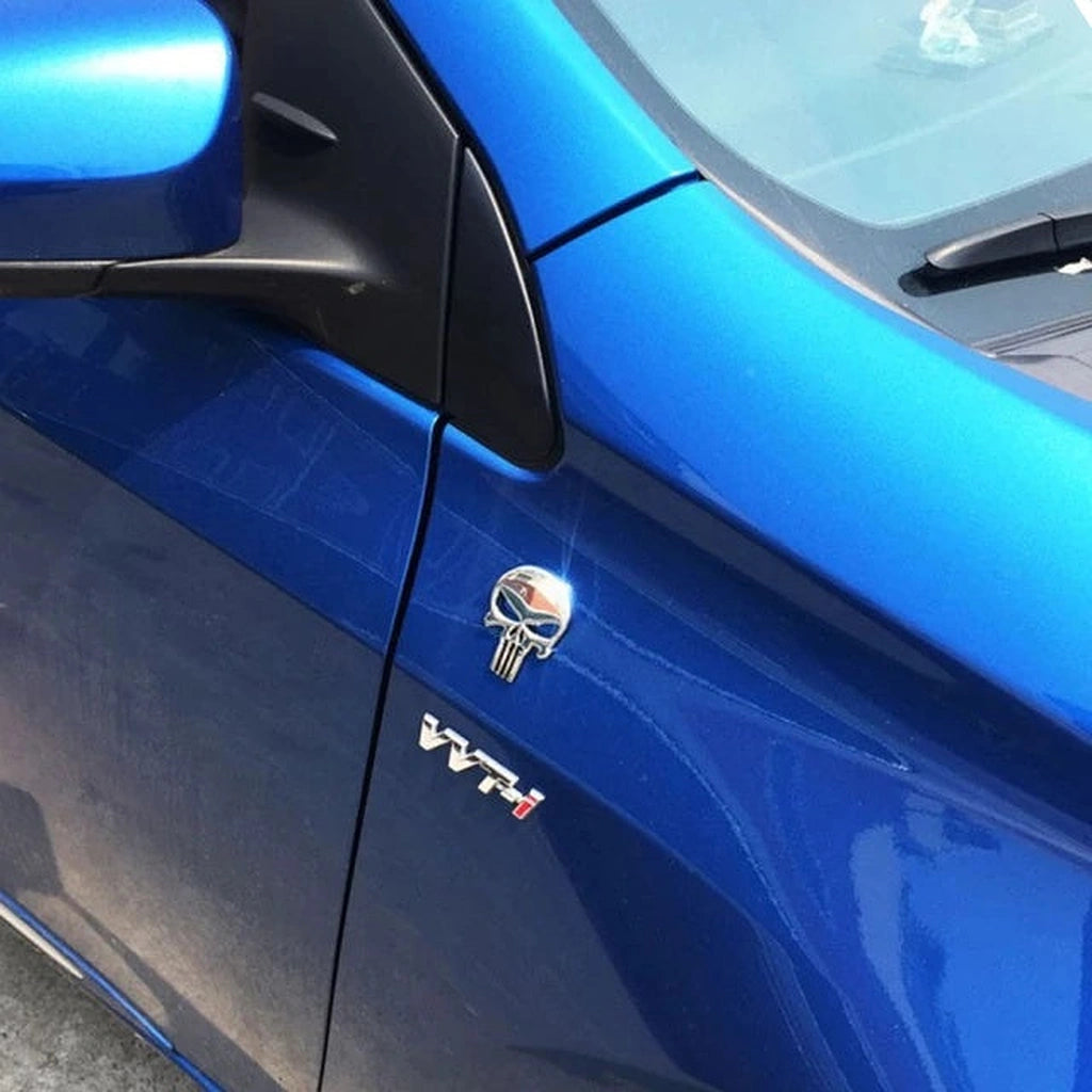 Punisher 3D Badge Sticker-ملصق شارة المعاقب ثلاثي الأبعاد-Auto-Emporio-Kuwait.0