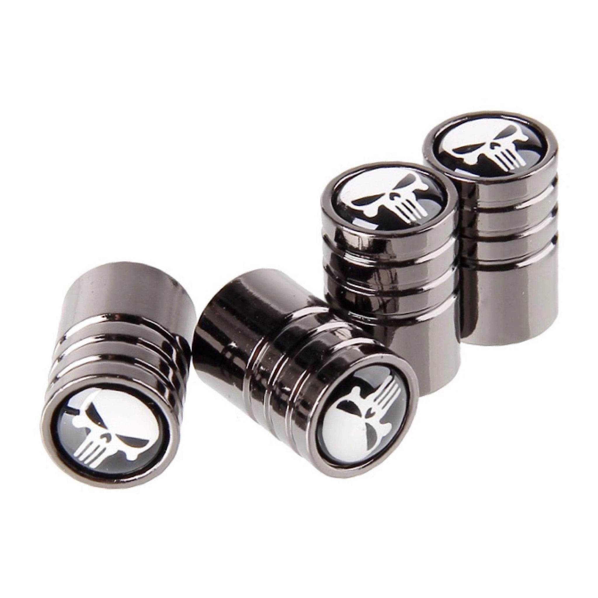 Punisher Tire Valve Caps (4 pcs)-أغطية صمامات إطارات بانيشر (4 قطع)-Auto-Emporio-Kuwait.0