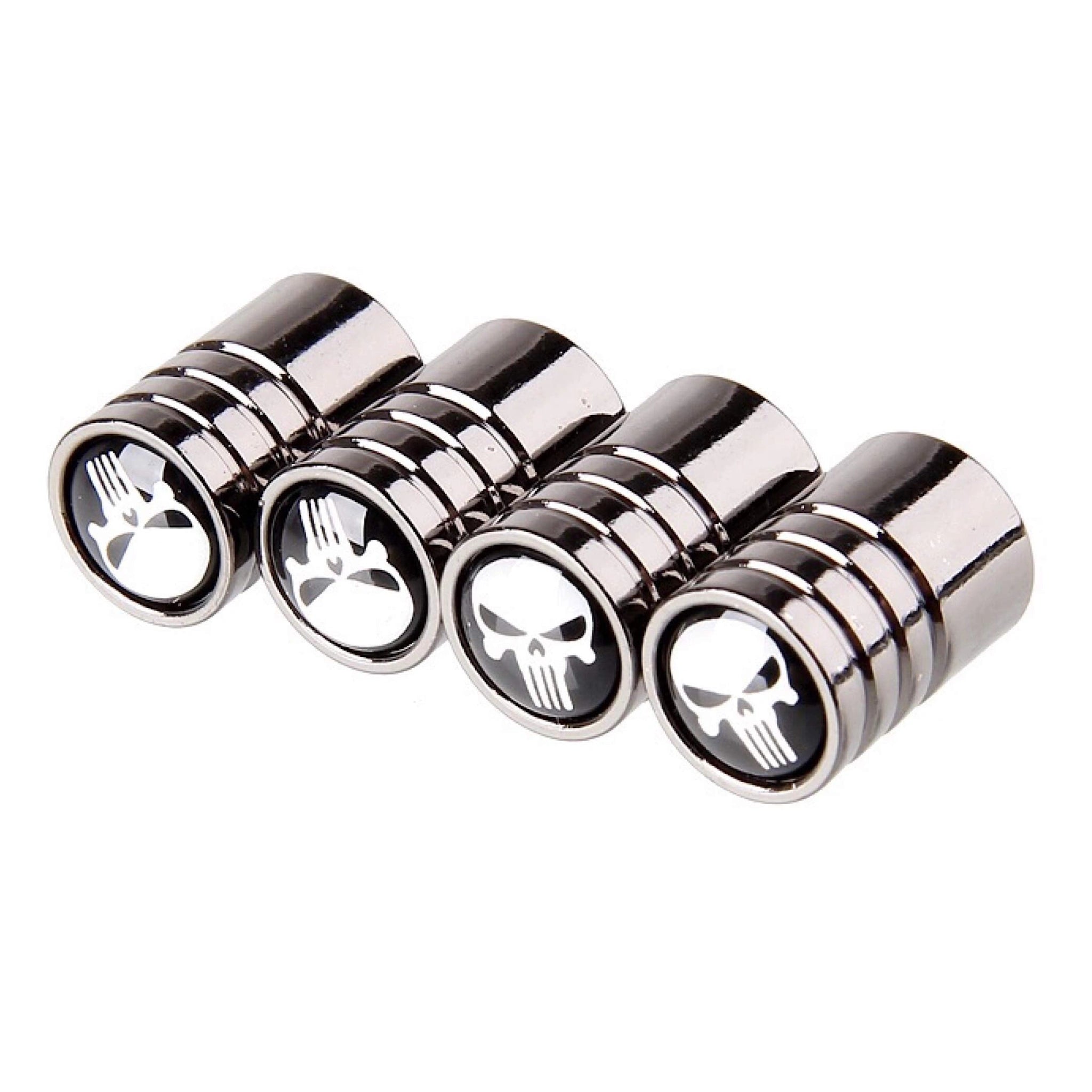 Punisher Tire Valve Caps (4 pcs)-أغطية صمامات إطارات بانيشر (4 قطع)-Auto-Emporio-Kuwait.0