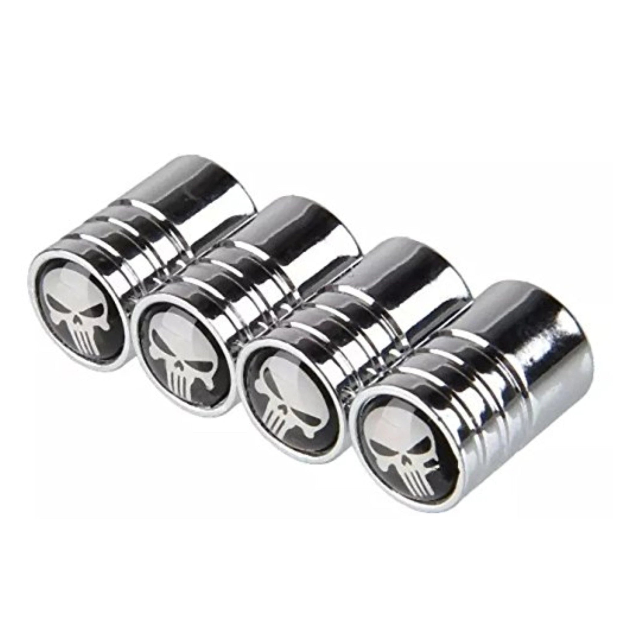 Punisher Tire Valve Caps (4 pcs)-أغطية صمامات إطارات بانيشر (4 قطع)-Auto-Emporio-Kuwait.0