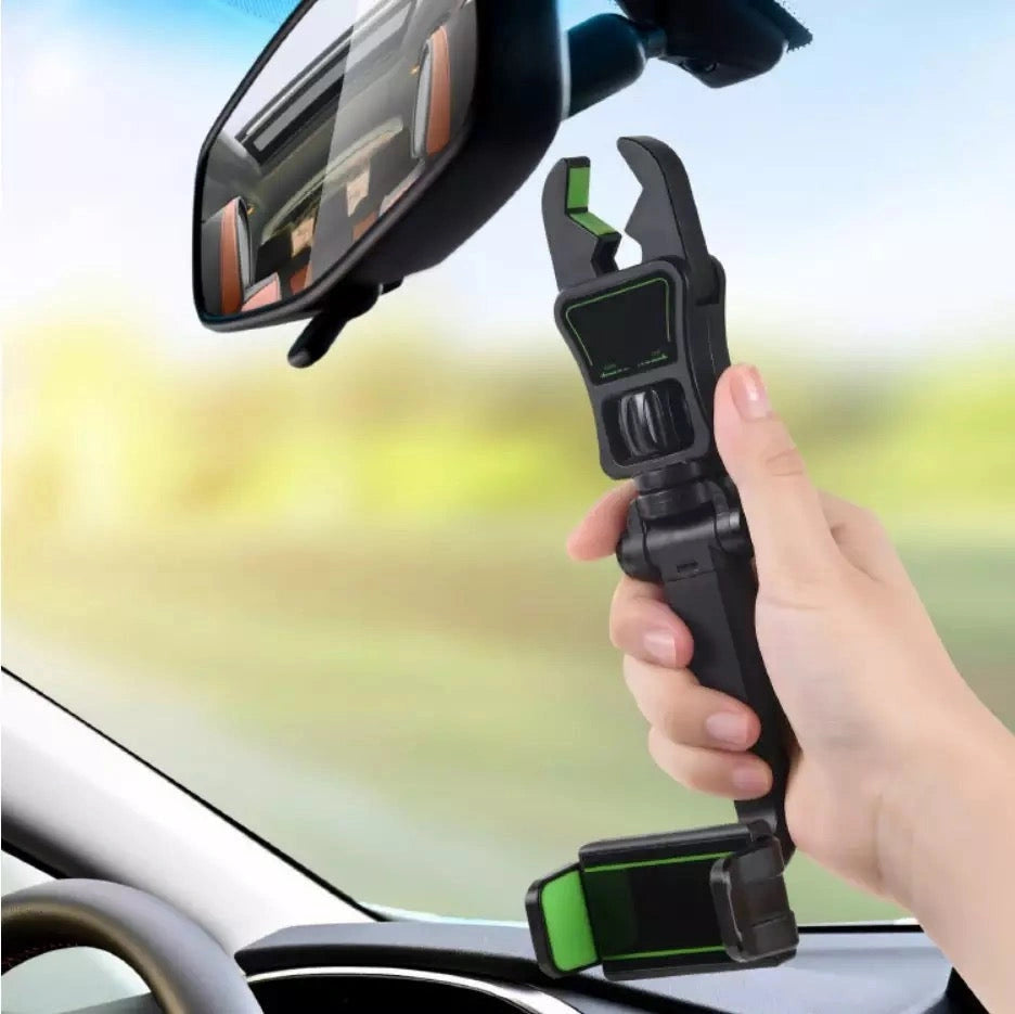 Rearview Mirror Crab Clip Mobile Holder-مرآة الرؤية الخلفية كراب كليب حامل الهاتف المحمول-Auto-Emporio-Kuwait.0