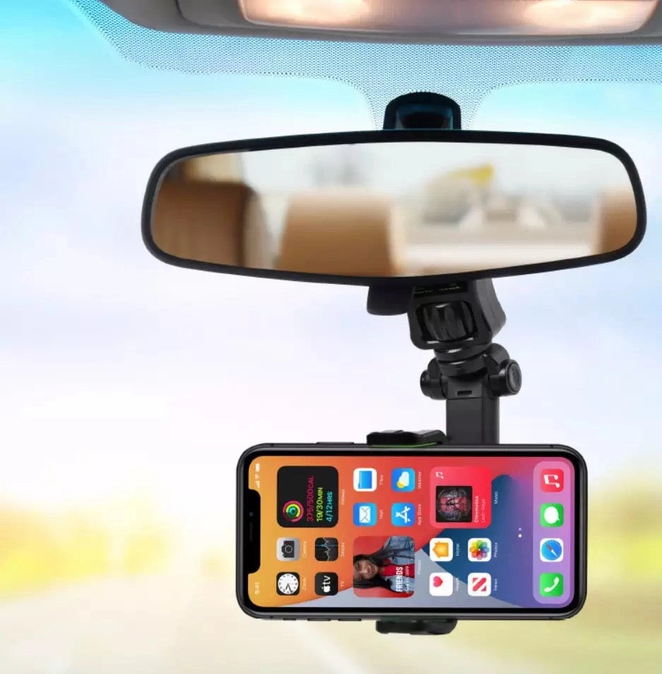 Rearview Mirror Crab Clip Mobile Holder-مرآة الرؤية الخلفية كراب كليب حامل الهاتف المحمول-Auto-Emporio-Kuwait.0