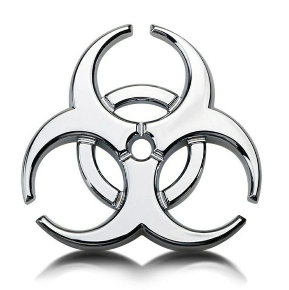 Resident Evil Biohazard Logo Badge Sticker-ملصق شارة شعار Resident Evil Biohazard-Auto-Emporio-Kuwait.0