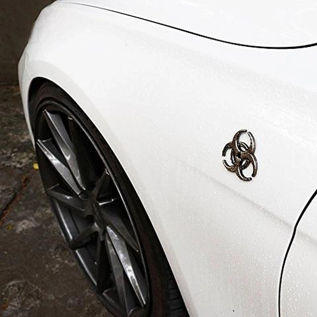 Resident Evil Biohazard Logo Badge Sticker-ملصق شارة شعار Resident Evil Biohazard-Auto-Emporio-Kuwait.0