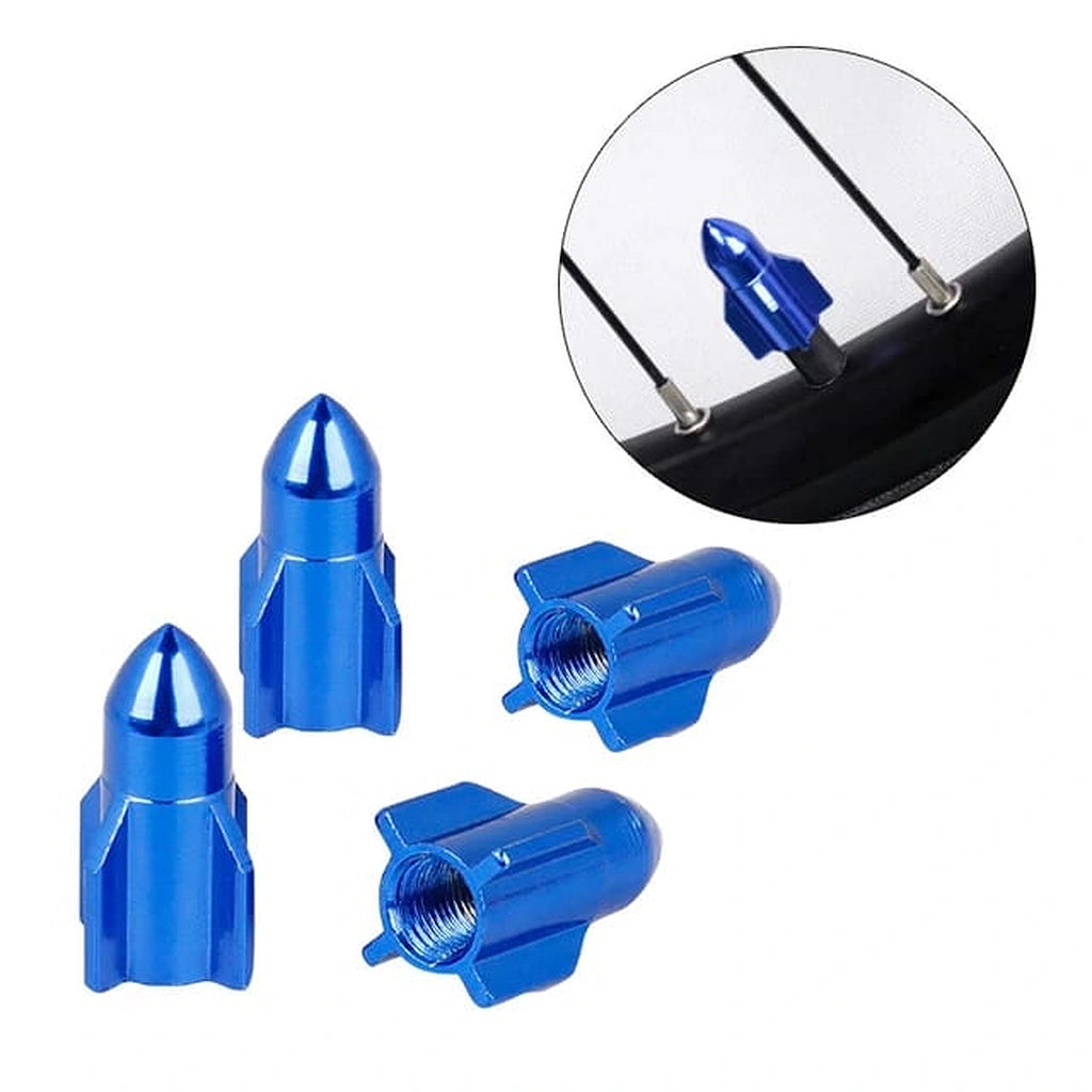 Rocket Tire Valve Caps(4pcs)-أغطية صمامات إطارات الصواريخ (4 قطع)-Auto-Emporio-Kuwait.0