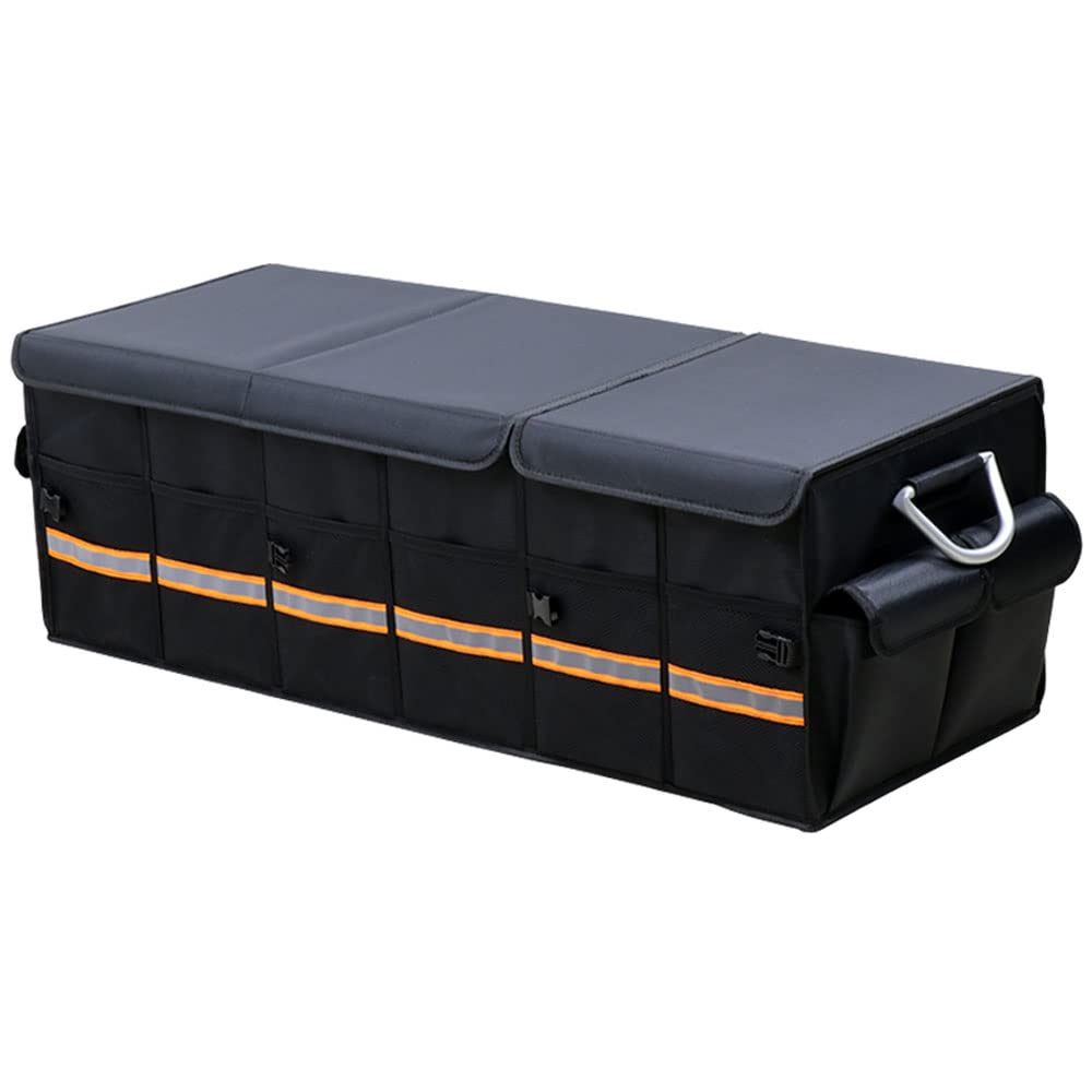 100L Heavy Duty Collapsible Trunk Organiser with Lid