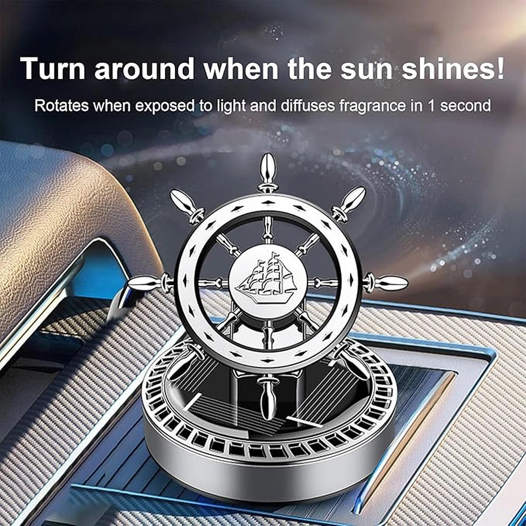 Sailors Rudder Solar Rotating Air Freshener-معطر جو دوار بالطاقة الشمسية من Sailors Rudder-Auto-Emporio-Kuwait.0