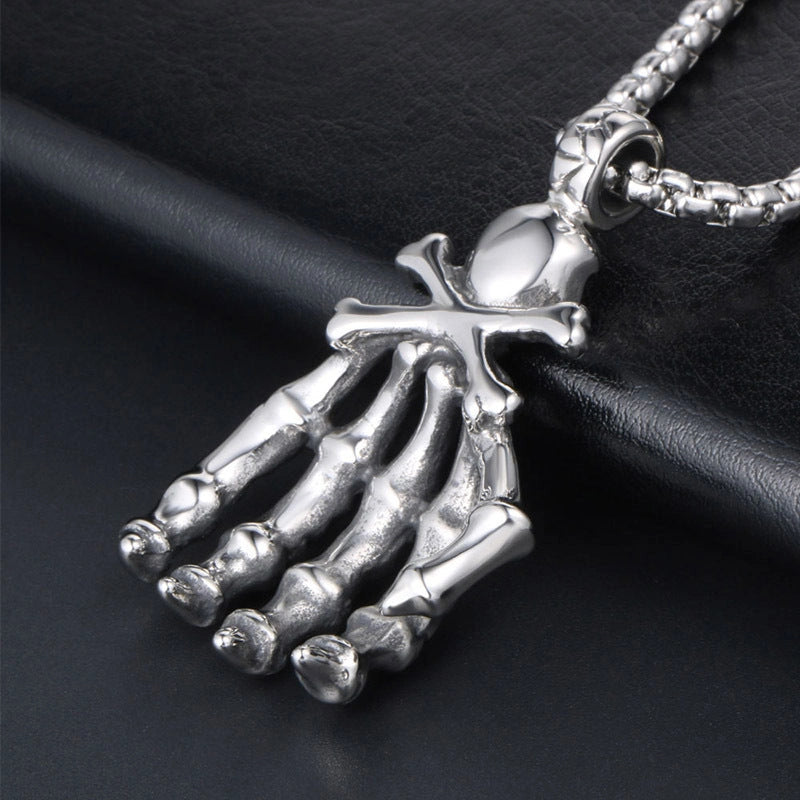 Skeleton Hand Pendant-الهيكل العظمي قلادة اليد-Auto-Emporio-Kuwait.0