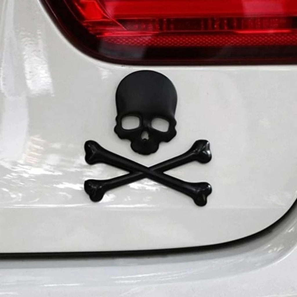 Skull Danger Badge Sticker-ملصق شارة خطر الجمجمة-Auto-Emporio-Kuwait.0