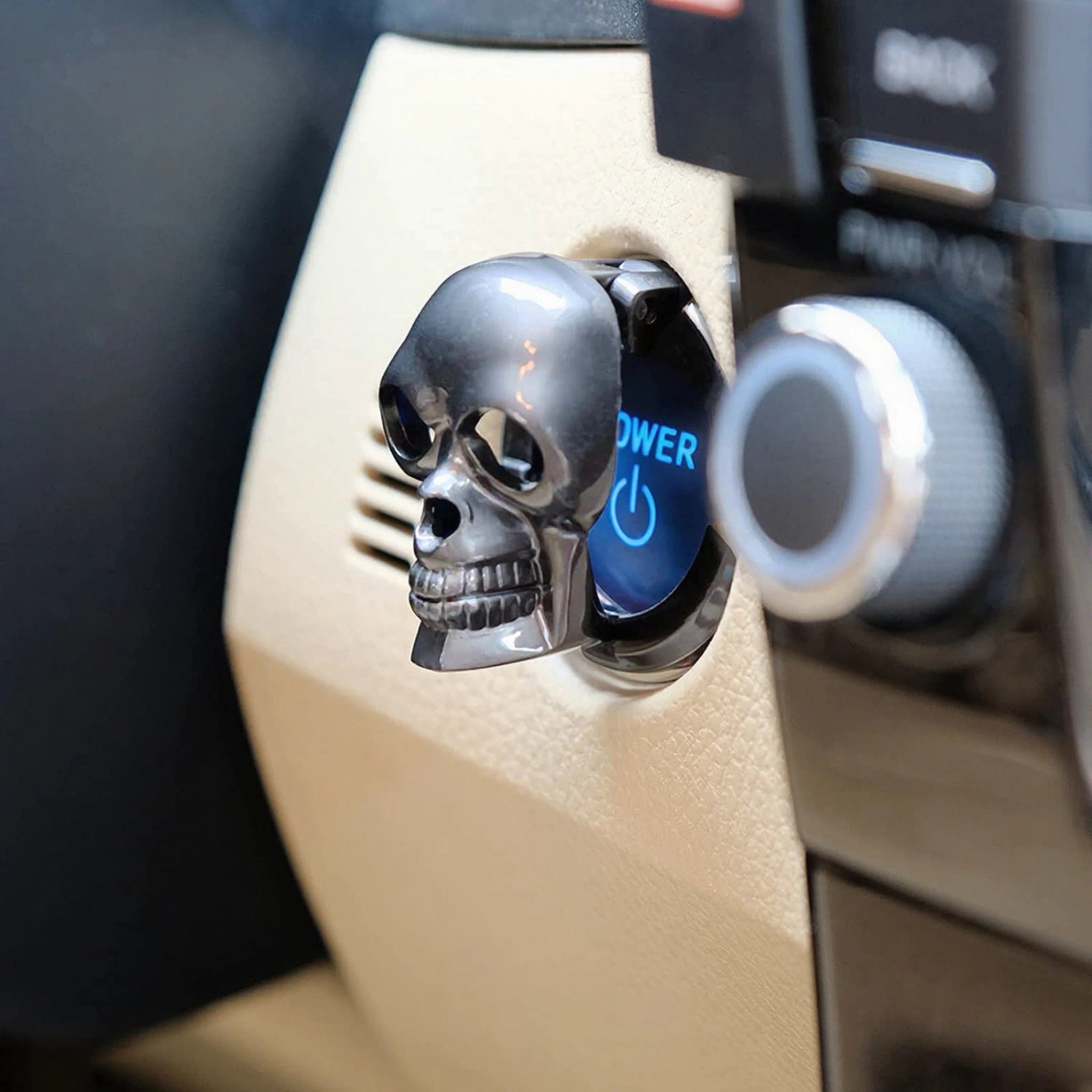 Skull Start Stop Button Cover-جمجمة ابدأ غطاء زر التوقف-Auto-Emporio-Kuwait.0
