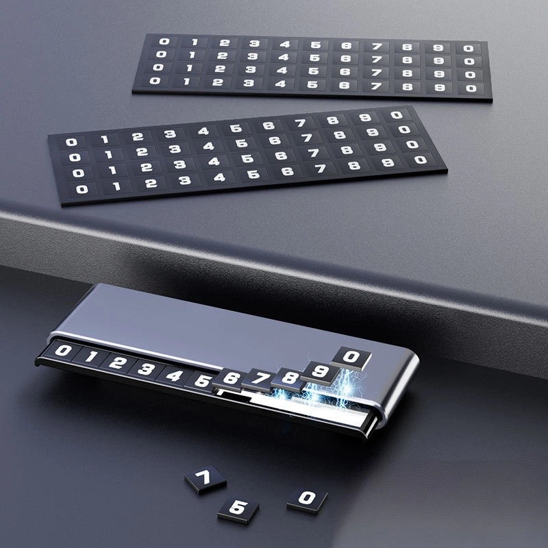 Slide Temporary Number Parking Card-قم بتمرير بطاقة وقوف السيارات ذات الرقم المؤقت-Auto-Emporio-Kuwait.0