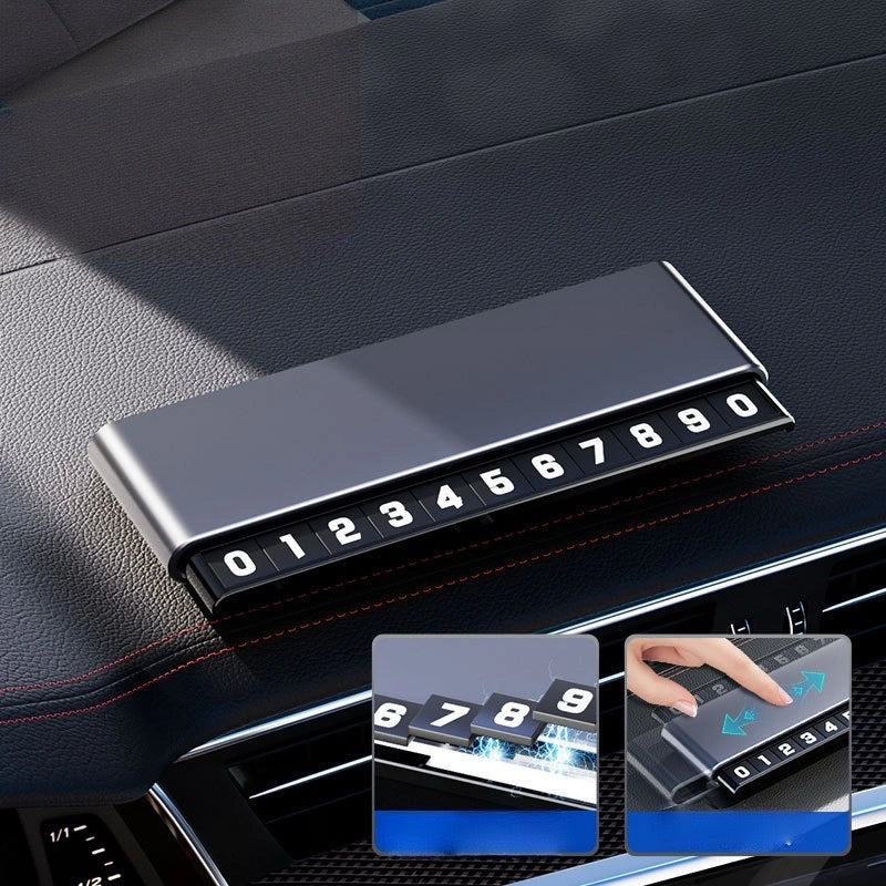 Slide Temporary Number Parking Card-قم بتمرير بطاقة وقوف السيارات ذات الرقم المؤقت-Auto-Emporio-Kuwait.0