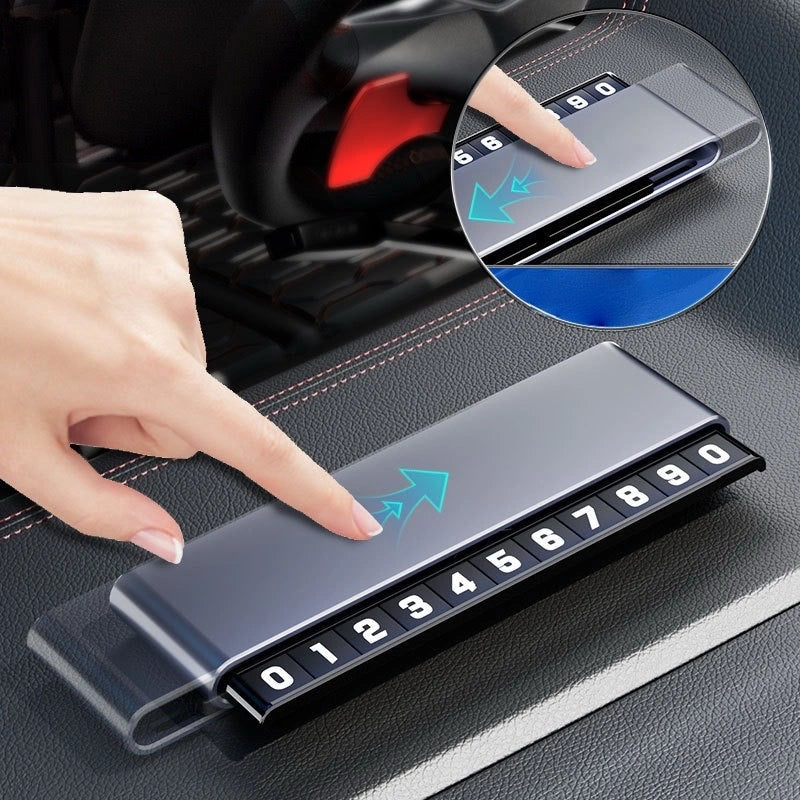 Slide Temporary Number Parking Card-قم بتمرير بطاقة وقوف السيارات ذات الرقم المؤقت-Auto-Emporio-Kuwait.0