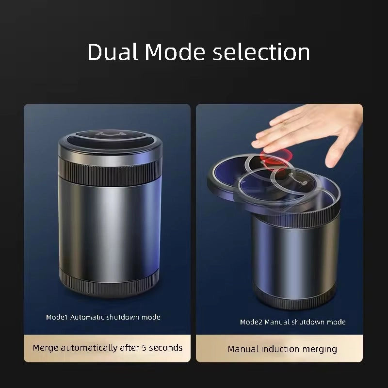 Smart Automatic Metal Ashtray with Infrared Sensor and LED Light-منفضة سجائر معدنية أوتوماتيكية ذكية مع مستشعر الأشعة تحت الحمراء وإضاءة LED-Auto-Emporio-Kuwait.0