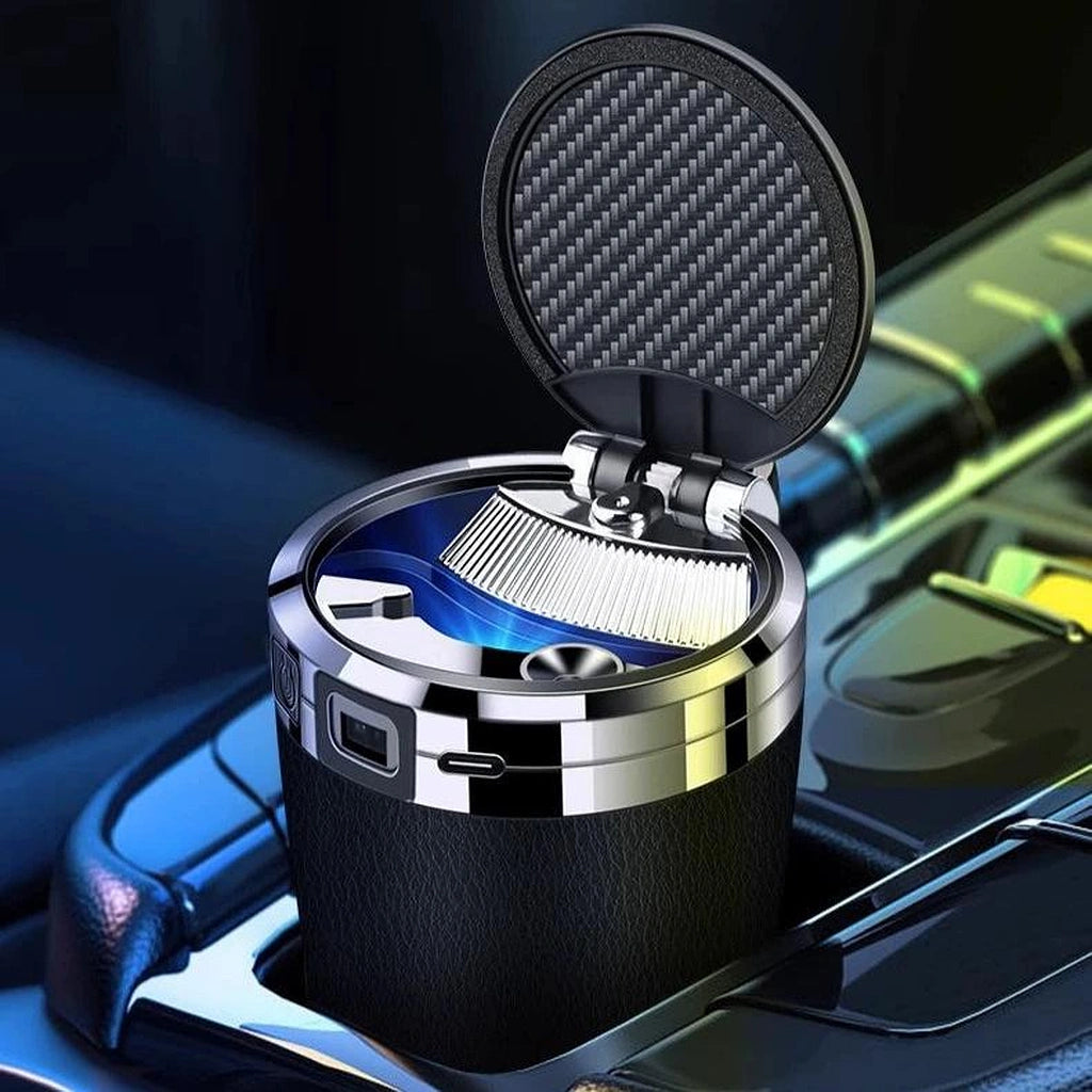Smart Sensor Rechargeable Ashtray with AC Vent Clip-منفضة سجائر ذكية قابلة لإعادة الشحن مع مشبك تنفيس تيار متردد-Auto-Emporio-Kuwait.0