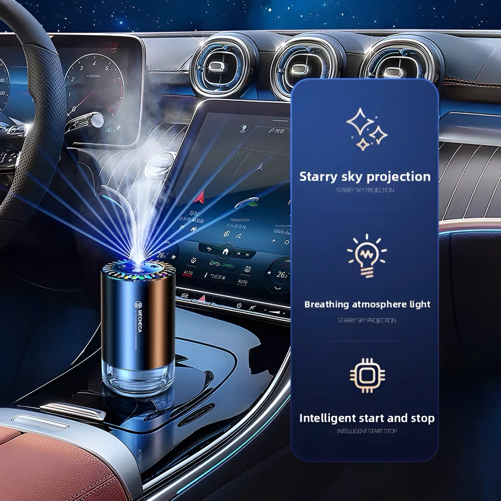 AI Fragrance Diffuser with LED Light & Essential Oil (50 ml)-موزع عطور بتقنية الذكاء الاصطناعي مع ضوء LED وزيت عطري (50 مل)-Auto-Emporio-Kuwait.0