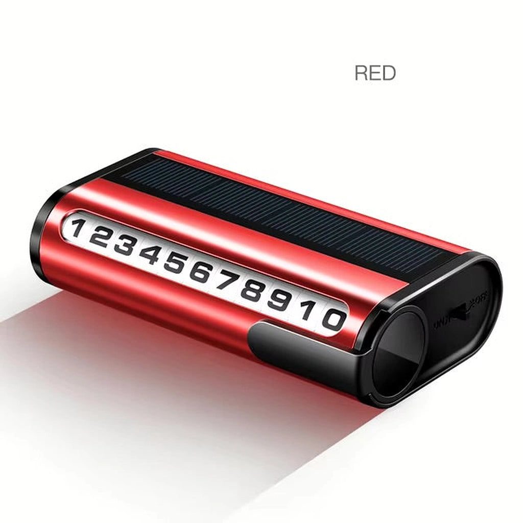 Solar LED Light Temporary Parking Card-بطاقة ركن السيارة المؤقتة بإضاءة LED تعمل بالطاقة الشمسية-Auto-Emporio-Kuwait.0