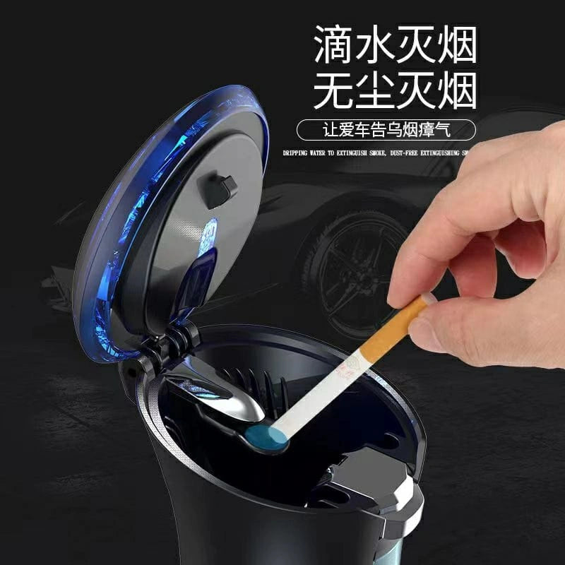 Solar Powered LED Water Shot Ashtray-منفضة سجائر LED تعمل بالطاقة الشمسية-Auto-Emporio-Kuwait.0