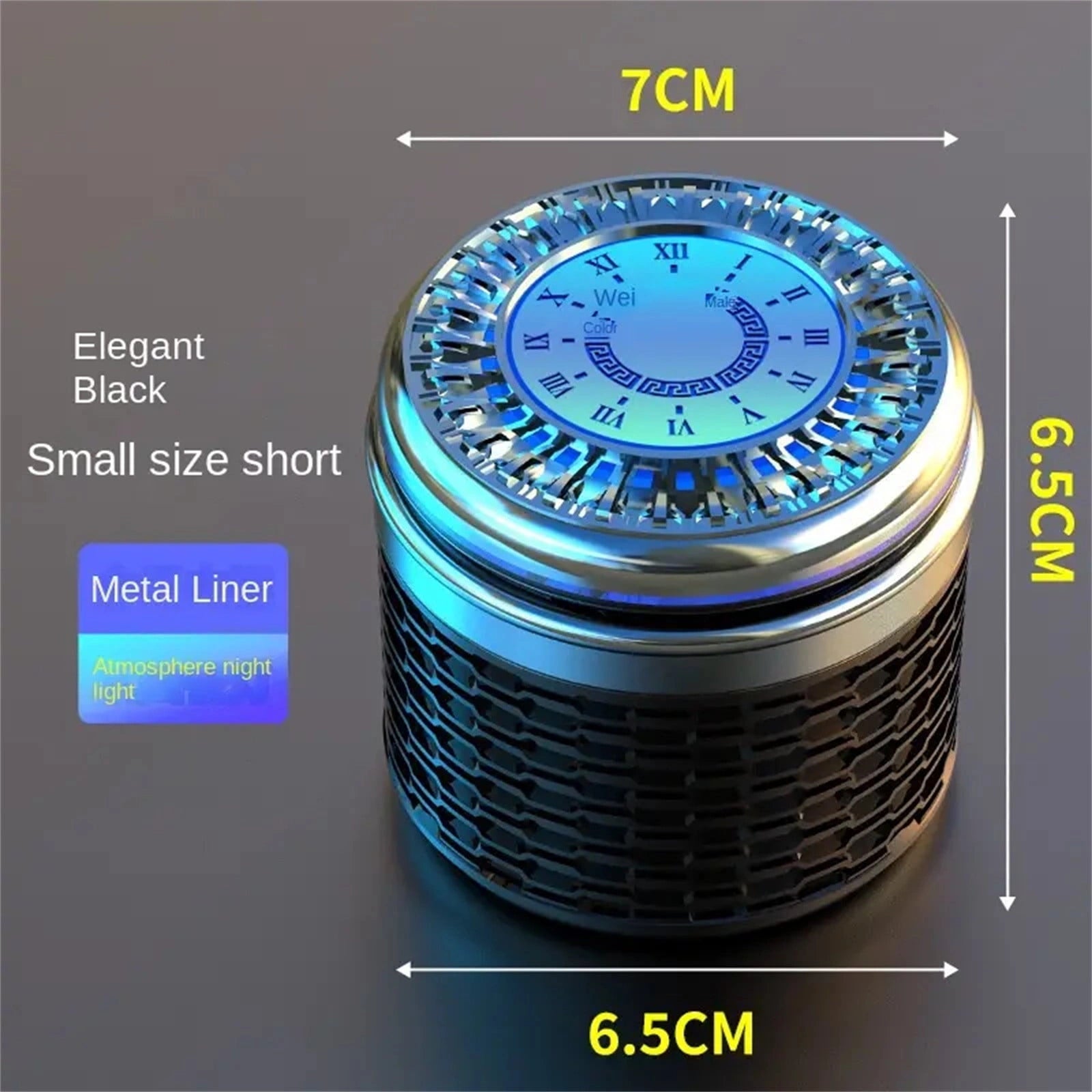 Stylish Mini Ashtray with LED Light-منفضة سجائر صغيرة أنيقة مع ضوء LED-Auto-Emporio-Kuwait.0