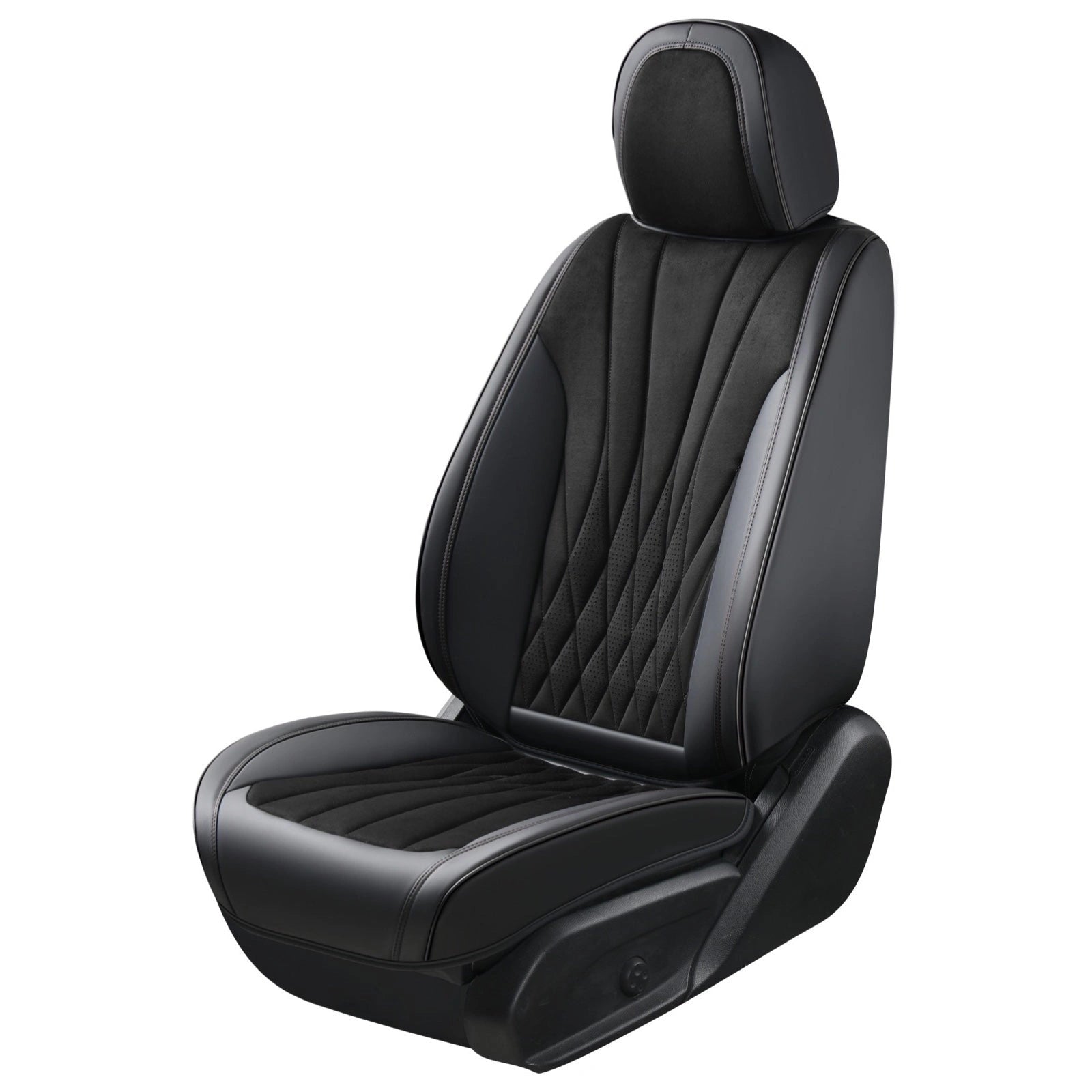 Suede Leather Seat Covers (5 pcs set)-أغطية مقاعد من الجلد السويدي (طقم مكون من 5 قطع)-Auto-Emporio-Kuwait.0