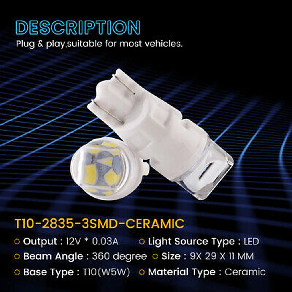 T10 2835 LED Bulb 3smd (2 pcs)-T10 2835 لمبة ليد 3 اس ام دي (2 حبة)-Auto-Emporio-Kuwait.0
