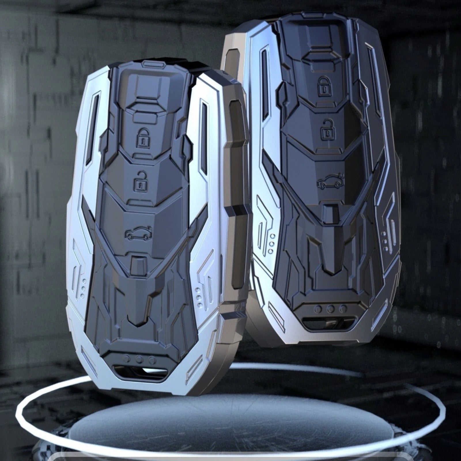 TOYOTA Zinc Alloy Key Remote Cover with two keychains-غطاء جهاز التحكم عن بعد لمفتاح تويوتا من سبائك الزنك مع سلسلتي مفاتيح-Auto-Emporio-Kuwait.0