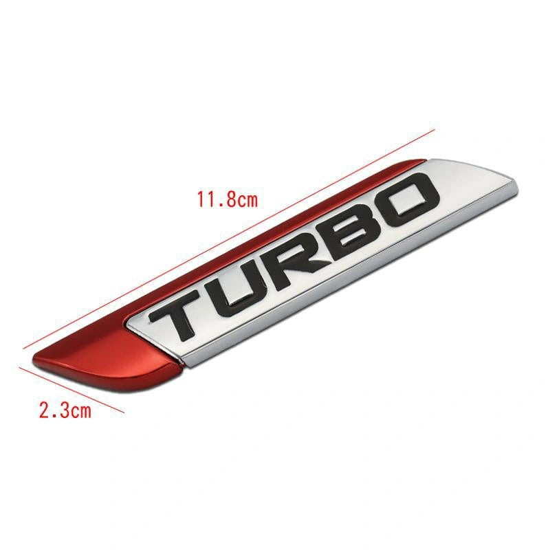 Turbo Car Fender Badge Sticker (Set of 2)-ملصق شارة حاجز السيارة توربو (مجموعة من قطعتين)-Auto-Emporio-Kuwait.0