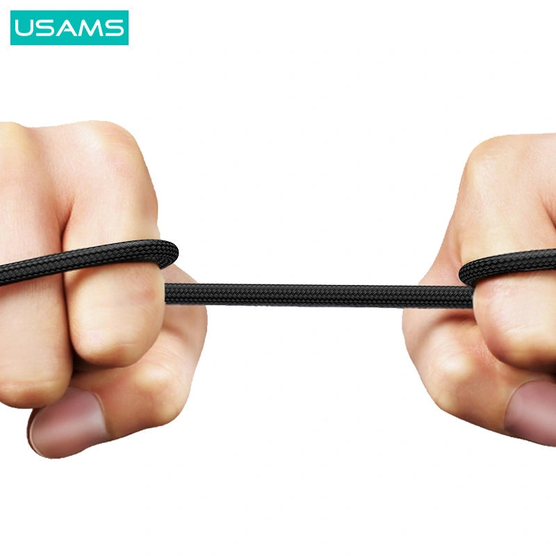 USAMS Type-C To Lightning PD 20W Transparent Digital Display Cable-USAMS Type-C إلى Lightning PD 20W كابل عرض رقمي شفاف-Auto-Emporio-Kuwait.0