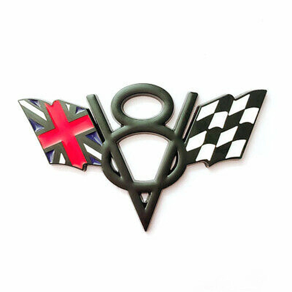 V8 Flag 3D Badge Sticker-ملصق شارة علم V8 ثلاثي الأبعاد-Auto-Emporio-Kuwait.0