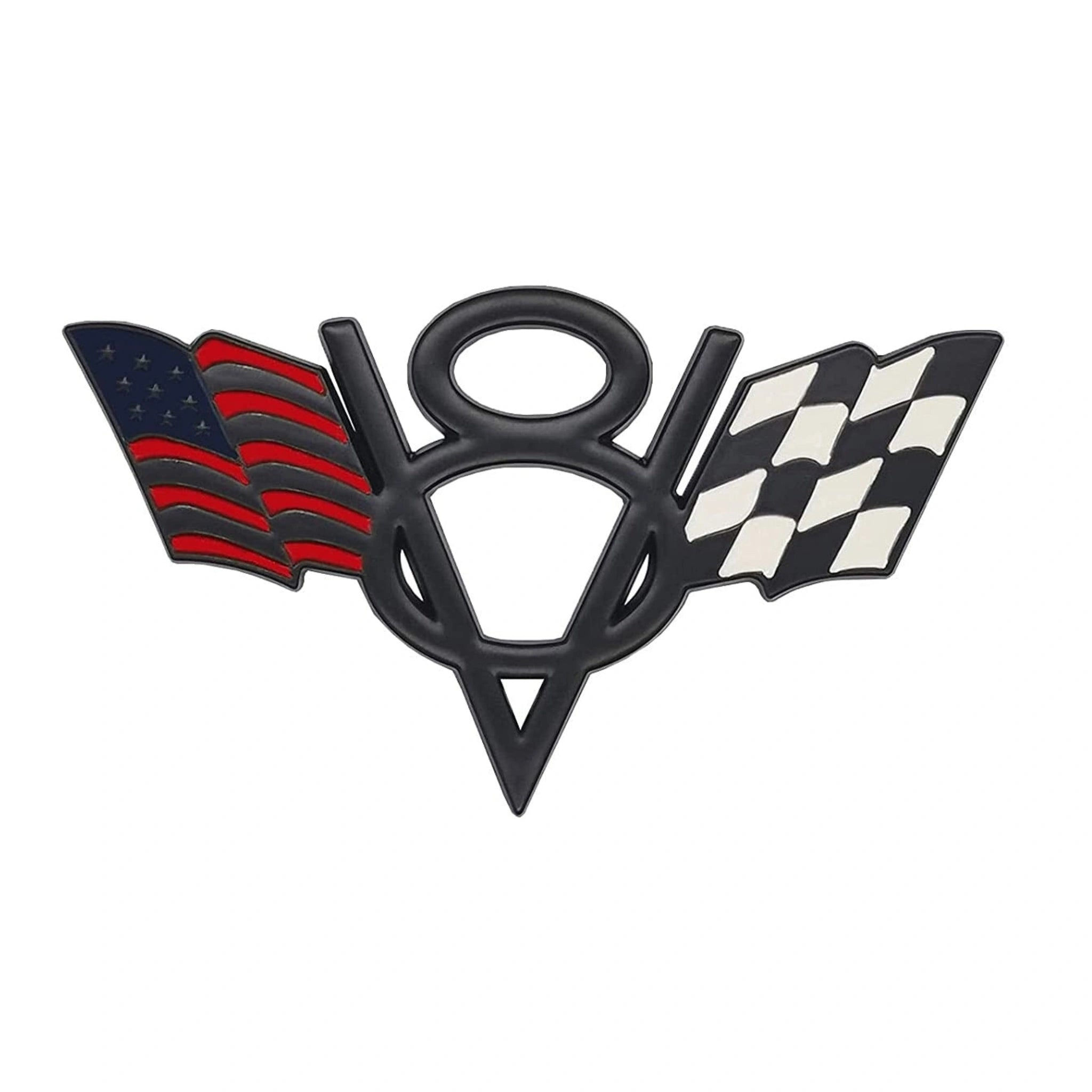V8 Flag 3D Badge Sticker-ملصق شارة علم V8 ثلاثي الأبعاد-Auto-Emporio-Kuwait.0